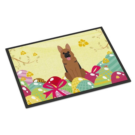 Carolines Treasures 18 x 27 in. Easter Eggs German Shepherd Indoor or Outdoor Mat BB6067MAT